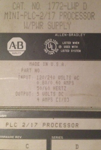 Процесора модул Allen Bradley 1772-LWP Mini 2/17
