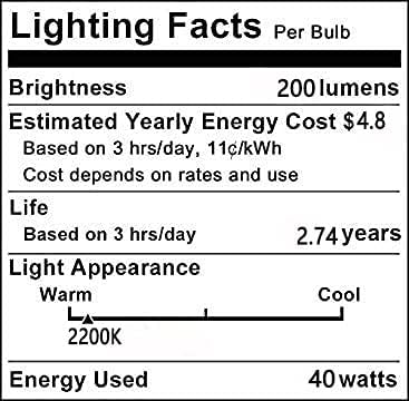 Lxcom Lighting T10/T30 Тръбна Реколта Крушка на Едисон 40 W T185 Антични лампи с нажежаема Жичка 2200K Топла Жълта Лампа от Златисто