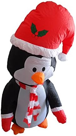 4 Фута Коледен Надуваем Сладко Стои Пингвин За Декорация На Двора Led Светлини Декор Външни Празнични Украси В Стаята, Надуваем