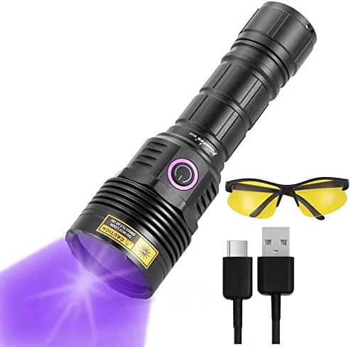Alonefire SV47 12 W 365 нм UV Фенерче USB Акумулаторна Дальнобойный Ултравиолетов Детектор на Урината домашни любимци Черно Светлина