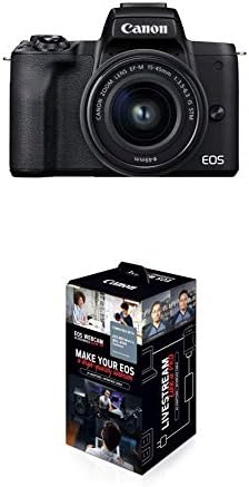 Canon EOS M50 Mark II Body Black и аксесоари стартов комплект за EOS M50 Mark II, M50, M200