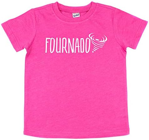 Тениска Fournado на 4-ти Рожден Ден За Момичета И Момчета, Подарък За Деца, Тениска За Парти в чест на Четвърти Рожден Ден