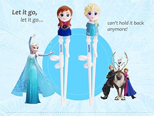 Пръчици за хранене Frozen Elsa & Anna за деца-дясна ръка всеки ден Удоволствия, 2 двойки, 20x5x5 см