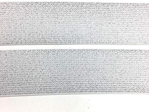1 Сребриста метална дъвка -crochet ластични ленти сребрист цвят - 3 ярд