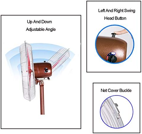 Latticework осовите вентилатори Осцилиращ външен вентилатор за бързо охлаждане на помещения с по 3 скорости и регулируема глава