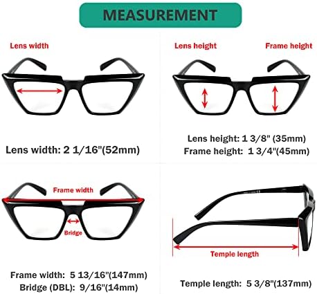 Eyekepper 5-pack Очила за четене за Жени Cat Eye Readers Голяма дизайн