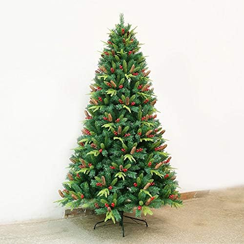 Изкуствена Коледна елха DULPLAY от полиетилен с височина 6,8 метра с Декорации във формата на борови шишарки и плодове-Истинска