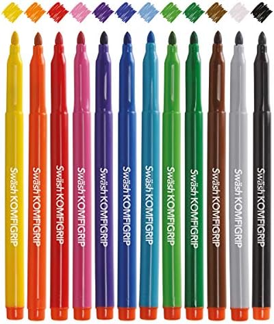 Цветни химикалки Swash TC300BD Komfigrip, тава за рисуване, Широка съвет (опаковка от 300 броя)