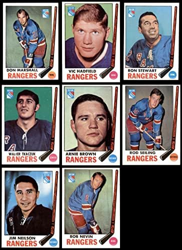 1969-70 Топпс Ню Йорк Рейнджърс В екипа на сет Ню Йорк Рейнджърс - Хокей (сет) EX/Mount Рейнджърс - Хокей на лед