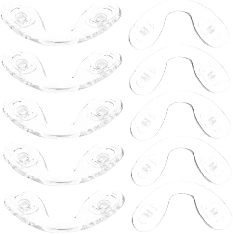Healeved 20 броя Силиконови Очила на Лигавицата на Носа Очила на Носа Облицовка Силиконови Носа облицовка за Очила Прозрачен Прилистник