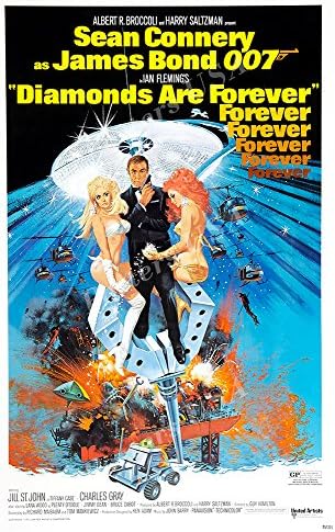 Постери на САЩ - 007 Диаманти завинаги, Плакат на филма за Джеймс Бонд ГЛАНЦ) - MOV191 (16 x 24 (41 см x 61 cm))