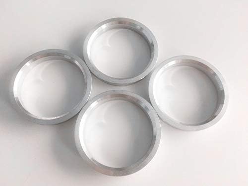 NB-AERO 4 бр. Сребристи алуминиеви пръстени от 74,1 mm (колелце) до 65,1 мм (Ступица) | Централно пръстен Hubcentric от 65,1 мм