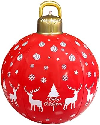 24-Инчов Гигантски Коледен Надуваем балон от PVC, Външно Украшение, Надувное Коледна Украса, Външна Декорация за градината, Коледно