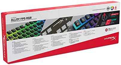 Ръчна Детска клавиатура HyperX Alloy FPS RGB - USB 2.0 с регулируемо осветление и Макросъемкой, Сребърни стрелки-степенна скоростна кутия, led RGB