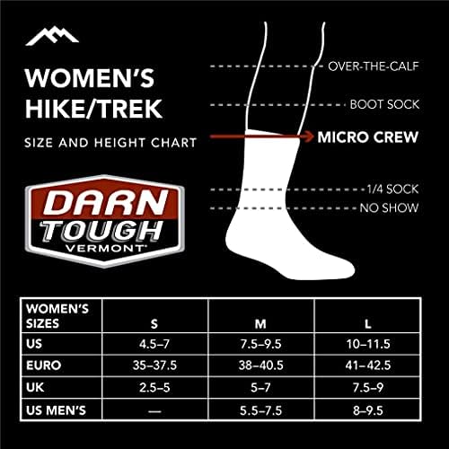 Дяволски Силна вермонтские дамски Чорапи от Мериносова Вълна Micro Crew Socks Датите на Открито Equipment, Фабричен, Среден размер