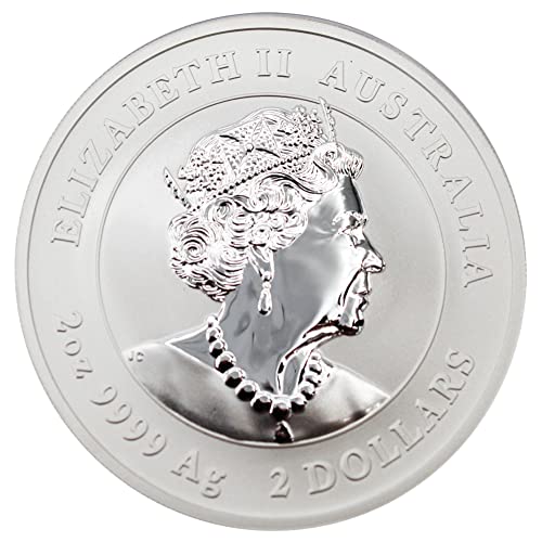 Сребърна монета на Австралийския на лунната година на Тигъра 2022 AU тегло 2 грама, Брилянт, без лечение (БУ в капсула), със сертификат