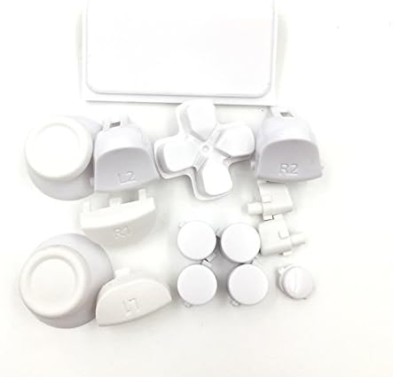 Пълен набор от бутони за стартиране на L1 L2 R1 R2 Dpad Home Buttons Thumbsticks за контролер PS4 Pro JDM-040 JDS-040 (Бяло)