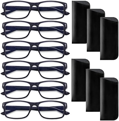 BONCAMOR 6 Опаковане., Блокиране на Синя Светлина Очила За Четене, Женски Мъжки Качествени Компютърни Ридеры, Анти-стрес на очите