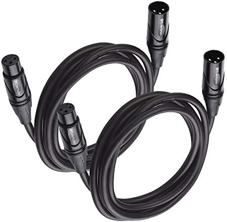 Кабел има стойност: 2 комплекта микрофонных кабели Премиум-клас XLR-XLR, 6 фута, Бескислородный Меден кабел XLR за мъже и жени и адаптер за смяна на пола XLR-XLR