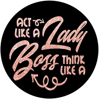 Розово... Бий се държи като Дама-Мисли Като Шефа, За Весели момичета PopSockets С възможност за смяна на PopGrip