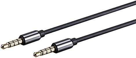 Корпоративна Допълнителен аудио и микрофон на кабела AUX вход 3.5 мм TRRS, Универсален 4-Проводный стереокабель за смартфони, слушалки,