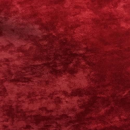 Кадифе материя, подобна на замшу, Луксозна тапицерия на дивана, материал за diy, машинно пране и устойчивост на петна - Един ярд 36 x 54 (червен)