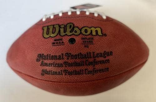 ТИКИ БАРБЪР (Ню Йорк Джайентс) е подписал Официален футболен договор Уилсън NFL - Щайнер - Футболни топки с автографи