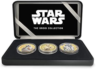 ФЕНТЪЗИ КЛУБ на Официалната Пълна колекция от сувенири droid Междузвездни войни – 3 Монети с най-запомнящи се дроидами от най-любимите
