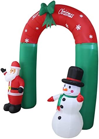 ДВА КОМПЛЕКТА БИЖУТА за КОЛЕДНО парти, включително и Осветена коледна надуваема арка Дядо Коледа и Снежен човек с височина 8 метра