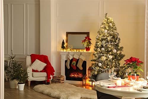 Carolin's Treasures LH9335-CS Min Жени с Червени и Зелени Снежинками Празничен Коледен Чорапи, Чорапи за висящи пред камината, Коледен