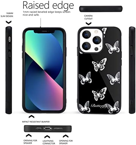 Седалките Black White Бътерфлай за iPhone SE 2020, Калъф за iPhone 7, 8 iPhone Black Butterfly за iPhone 7/8 / SE 2020