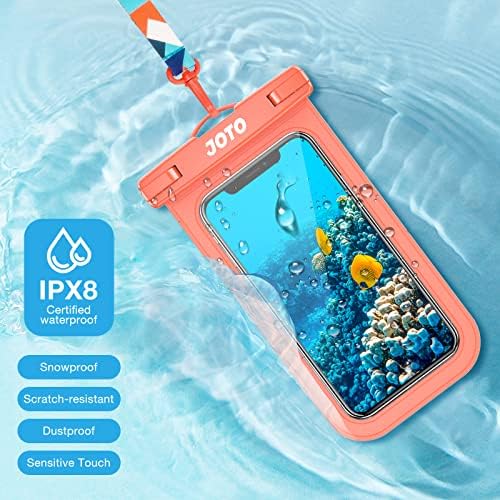 JOTO Водоустойчив калъф за телефон Универсален Водоустойчив калъф Dry Bag е Съвместим с iPhone 14 13 12 11 Pro Max XR XS X 8 Galaxy S22 21 20 пиксела до 7,0, IPX8 Защита за вашия телефон под вода -2