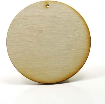 Mylittlewoodshop - Pkg силует от 25 обиколки с диаметър 3 инча, с дупки от 1-2 мм и суров дървен материал с дебелина 1/8 инча (LC-CIRC0912MM-26)