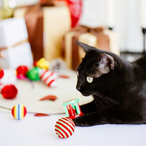 Набор от подаръци за котки Highland Farms Select Christmas Stocking - Пълнител за играчки за котки - Набор от играчки за рожден
