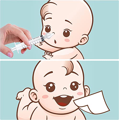 JUSONEY Назален аспиратор Baby - Професионален детски Иригатор за носа обем от 10 мл с повторна употреба на висококачествени и чисти силиконови дюзи на носа (2 бр.)
