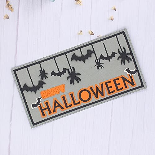 ZFPARTY Happy Halloween Мини Тънка Рамка, Метални Режещи Удари Шаблони за DIY Scrapbooking Декоративно Щамповане САМ Хартиени Картички