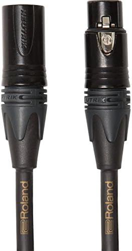 Микрофон кабел Roland Gold Series RMC-G25, черен, Дължина: 25 фута /7,5 м