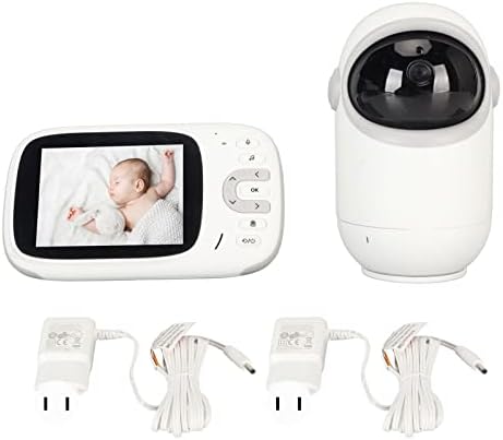 Детски видеомонитор Naroote, вграден в 8 Колыбельных 3.2-Инчов LCD видеоняня за Нощно виждане, 2 начин на разговор, Мониторинг на