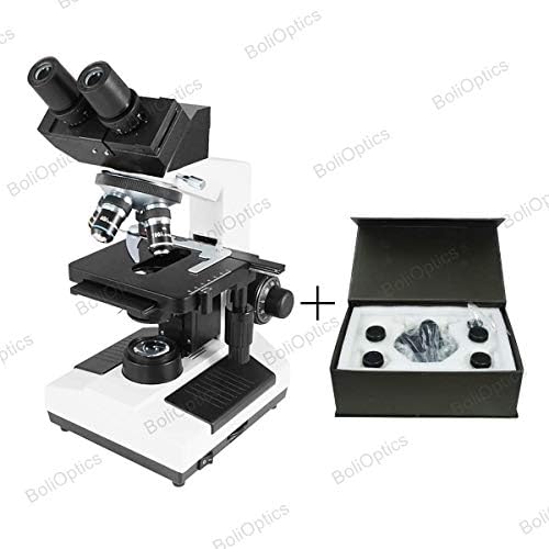 BoliOptics 40X-1600X Led Съставна Биологичен Бинокъла Микроскоп с фазовым контраст, План-Ахроматическими обективи, Центрирующим
