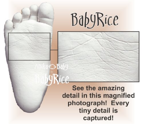 Комплект за леене BabyRice Large Baby (чудесно за Близнаци!), Матова Калай рамка с размер 14,5x8,5 инча, Кремовое планина, Бронзова