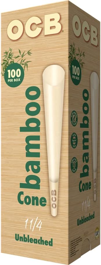 Шишарки за ролка хартия от неизбелени бамбукова хартия OCB размер 1-1/4 (84 мм) - 100 шишарки