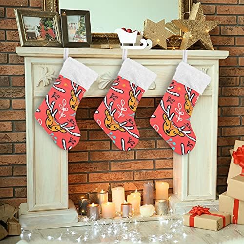 Коледни Чорапи с Акварельными Снежинками, Големи Коледни Чорапи за Елхи, Детски кът, Камина, Окачени Чорапи, Чорапи за Семейна Почивка,