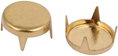 Нов Lon0167 200шт 8 мм Плоска Кръгла Корона Хартиен Брад Златни тонове, за Scrapbooking САМ Занаятите (200 бр 8 мм Flache Runde