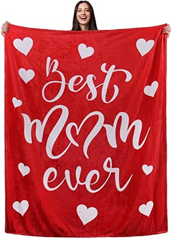 Подаръци за мама от дъщеря си за Деня На Майката на Майка Дарява Юрган Gfits най-Добрата Майка На света, Меко Фланелевое Завесата на Червено 60x50, Ден на Майката На Рожде