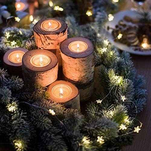 Kisangel 2 бр. led Коледни Гирлянди Звезден Страхотна Лампа На Батерии Външно Украса Лампа Коледно Дърво Окачване за Коледна Украса