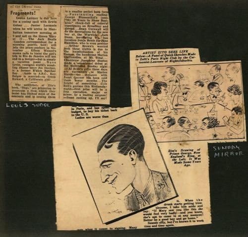 Реколта карикатура на Винсент Зито епохата на 1930-те години на Дъглас Фэрбенкса, Зоро, Робин Худ