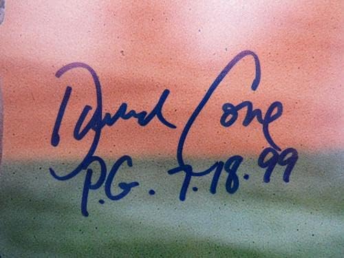 Дейвид Коун, Джо Джирарди, Автограф с автограф 11x14, Фотография Идеална игра с / Insc JS - Снимки на MLB с автограф