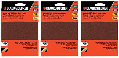 Хартия Разнообразни BLACK+ DECKER 74-606 1/4 Инча, 6 опаковки, 3 опаковки